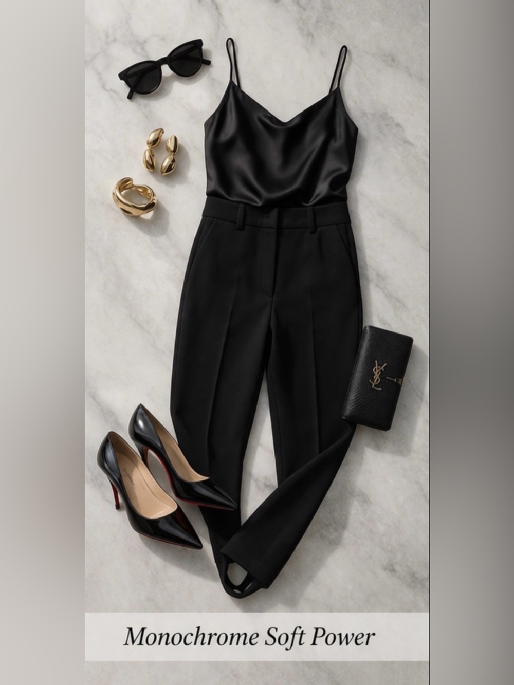 Maje Black Stirrup Trousers